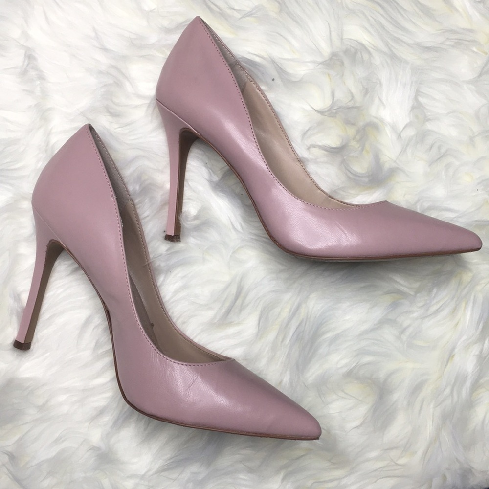 BCBGeneration pink pointed-toe pumps